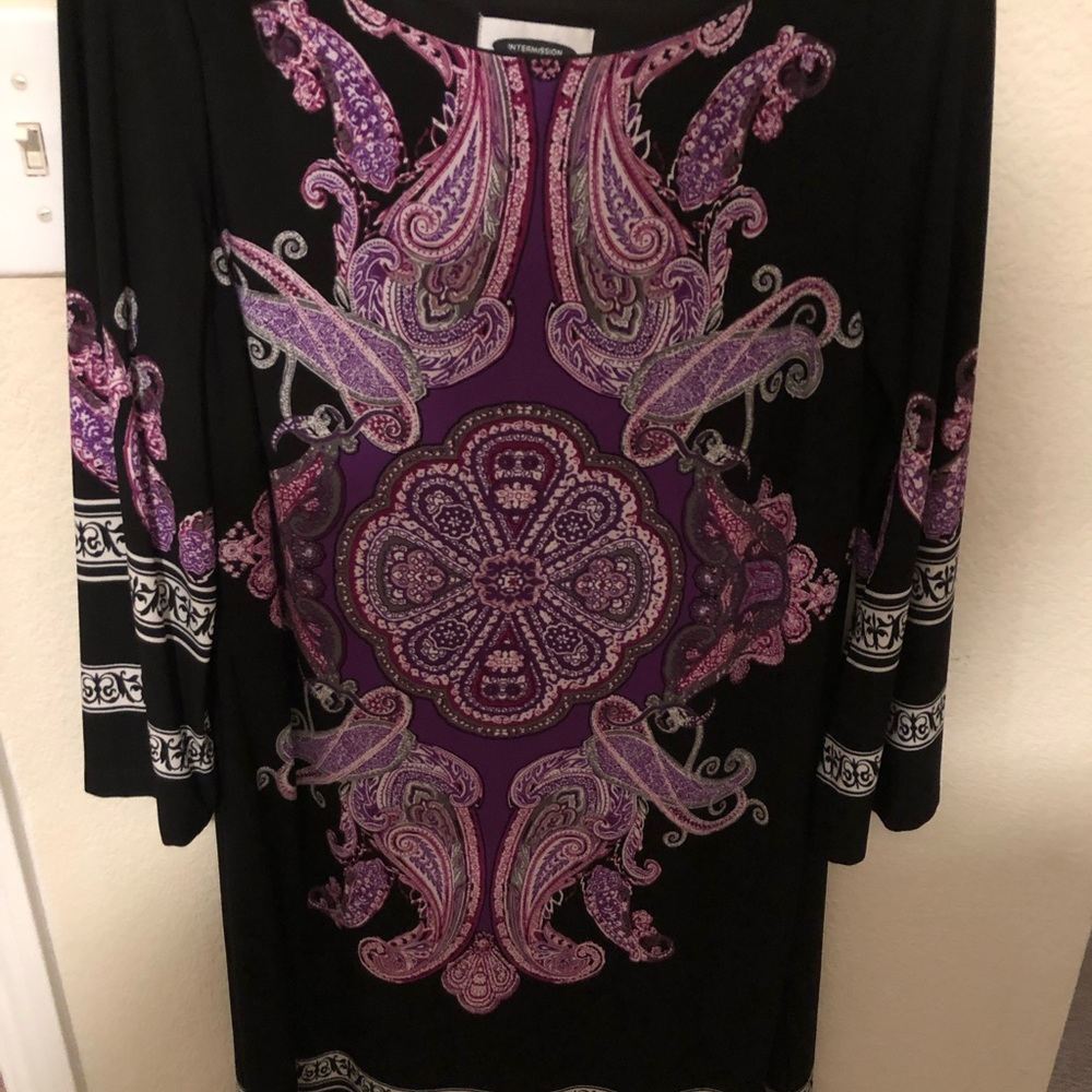 COPY - Purple dress with paisley designs.